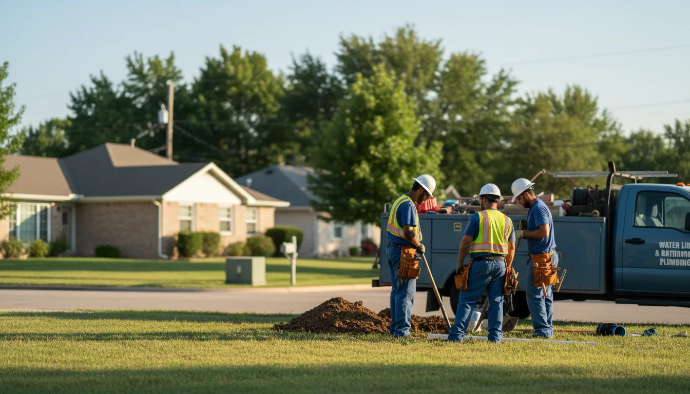 Residential water line and bathroom plumbing service in Thayer, IA